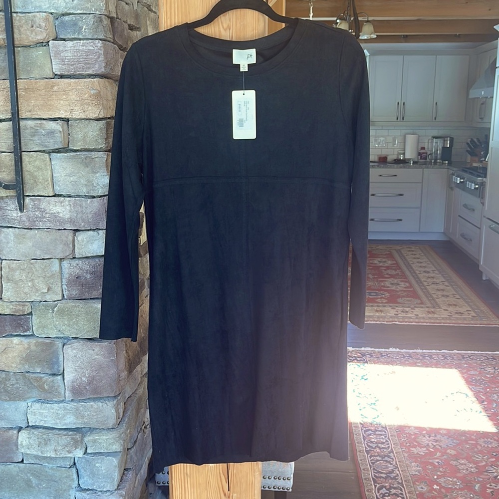 JOH, black Long sleeves tunic dress, size M